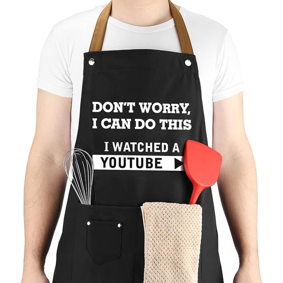 Funny Apron Don't Worry I watched a YouTube for Mom Dad Brother Sister - Picture 1 of 5